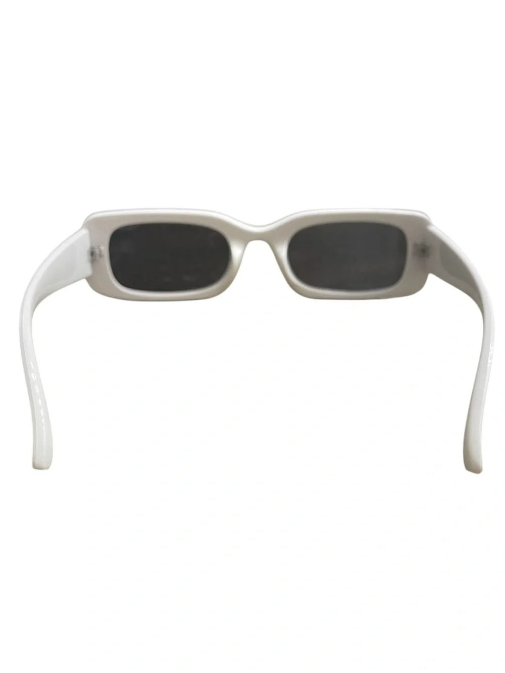 White Rectangle Sunglasses Y2K Style Trendy Fashion Shades